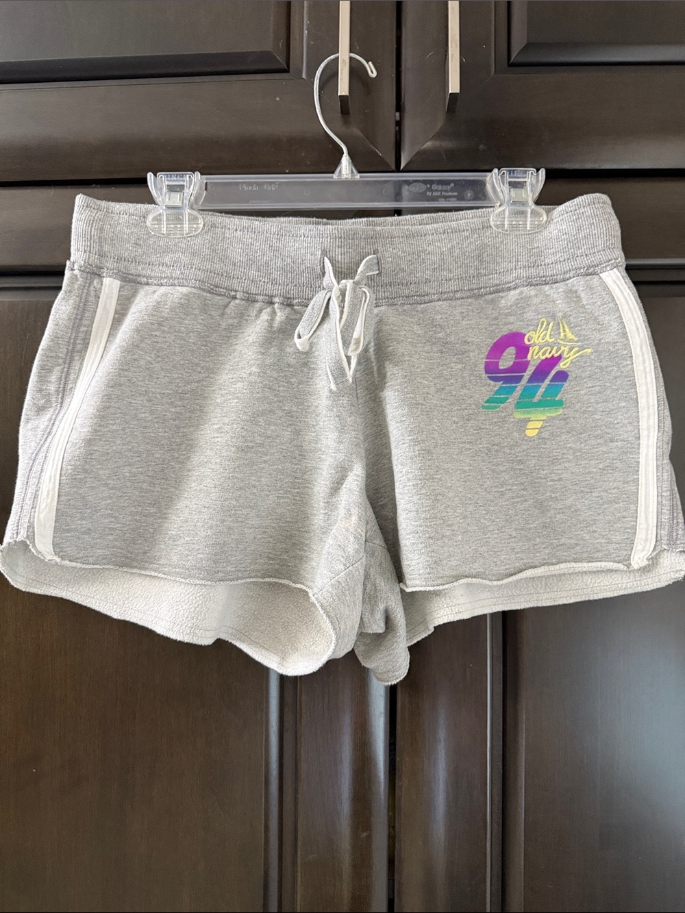 Old Navy Gray Athletic Lounge Shorts with Rainbow 94 Logo